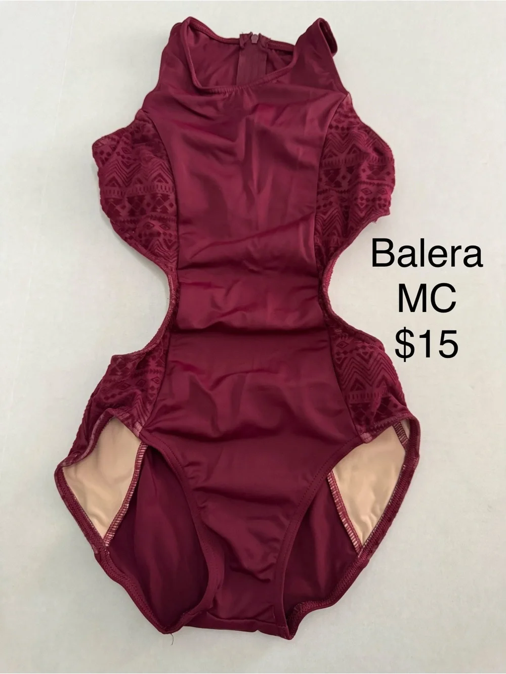 Balera Burgundy Dance Leotard - MC